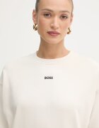 BOSS Orange уголемен суичър дамски от памук бежов 50534821
