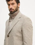 BOSS Палто с вълна H-Hyde-J-Bib-Pad-254 в кафяво 50551612