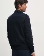 BOSS Памучен пуловер Padro-L в тъмносиньо от лека материя 50516914