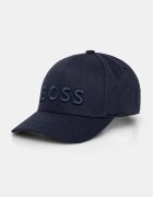 BOSS Памучна шапка с козирка в тъмносиньо 50556418