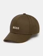 BOSS Памучна шапка с козирка Zed