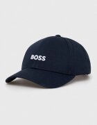 BOSS Памучна шапка с козирка Zed