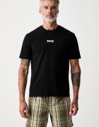 BOSS пижама от две части мъжка с памук Easy Short Set черна 50545944