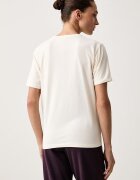 BOSS пижама с къси ръкави дамска от памук с еластан CI_T-Shirt XMAS бежова 50579795