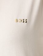 BOSS пижама с къси ръкави дамска от памук с еластан CI_T-Shirt XMAS бежова 50579795