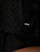 BOSS пижама тип риза дамска от вискоза B Monogram_Top черна 50561023