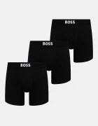 BOSS прилепнали боксерки мъжки от памук с еластан BoxerBr 3P ONE 3 броя черни 50544272