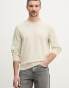 BOSS пуловер мъжки от памук Upacas-L бежов 50556344