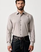 BOSS риза мъжка от памук H-HANK-K-C1-261 бежова 50571485