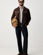 BOSS риза мъжка от памук H-HANK-K-C1-261 бежова 50571485