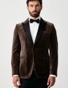 BOSS сако с едноредно закопчаване мъжко от кадифе H-Hutson-Tux-Pk-264 зелено 50571975