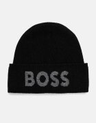 BOSS Шапка с вълна в черно с фина плетка 50524348