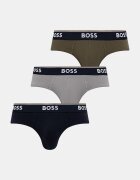 BOSS слипове мъжки от памук с еластан Brief 3 броя сини 50554683