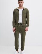 BOSS суичър с цип и качулка мъжки от памук с еластан Mix&Match Jacket H зелен 50515313