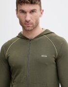 BOSS суичър с цип и качулка мъжки от памук с еластан Mix&Match Jacket H зелен 50515313