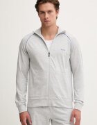 BOSS суичър с цип мъжки от памук с еластан Mix&Match Jacket Z сив 50515307