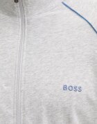 BOSS суичър с цип мъжки от памук с еластан Mix&Match Jacket Z сив 50515307