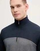 BOSS Суичър Tracksuit 1/4 Jacket мъжки в тъмносиньо с меланжов десен 50545583