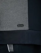 BOSS Суичър Tracksuit 1/4 Jacket мъжки в тъмносиньо с меланжов десен 50545583