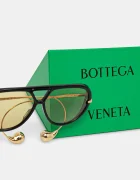 Bottega Veneta авиаторски слънчеви очила дамски черни BV1273S