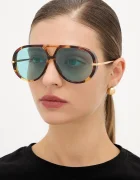 Bottega Veneta авиаторски слънчеви очила дамски кафяви BV1273S
