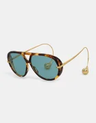 Bottega Veneta авиаторски слънчеви очила дамски кафяви BV1273S