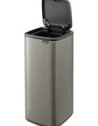 Brabantia Кошче за боклук Bo Touch 30 L в сиво