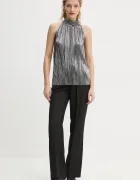 Bruuns Bazaar Блуза Groundberry Duro top в сребристо с изчистен дизайн BBW3706