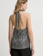 Bruuns Bazaar Блуза Groundberry Duro top в сребристо с изчистен дизайн BBW3706