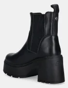 Buffalo Боти челси Mila Chelsea в черно с дебел ток 1220083-BLK