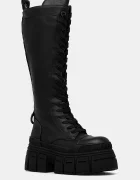 Buffalo Ботуши Gospher Lace Up Hi в черно с платформа 1622527-BLK