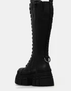 Buffalo Ботуши Gospher Lace Up Hi в черно с платформа 1622527-BLK