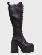Buffalo Ботуши Killah Lace Up Hi в черно с дебел ток 1622377