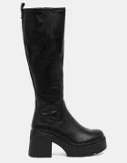 Buffalo Ботуши Mila Hi Boot в черно с дебел ток 1220084-BLK