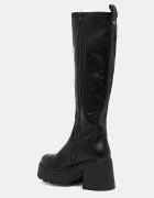 Buffalo Ботуши Mila Hi Boot в черно с дебел ток 1220084-BLK