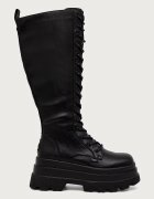 Buffalo ботуши под коляното дамски Jupiter Lace Up Hi черни 10405-BLK
