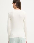 CALVIN KLEIN блуза с дълги ръкави дамска от модал бежова LV044D235G