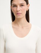 CALVIN KLEIN блуза с дълги ръкави дамска от модал бежова LV044D235G