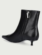 CALVIN KLEIN боти дамски от кожа KITTEN HEEL ANKLE BOOT LTH черни HW0HW03165