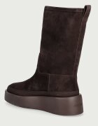 CALVIN KLEIN боти дамски от велур FLATFORM MID BOOT SUEDE WL кафяви HW0HW03181