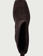 CALVIN KLEIN боти дамски от велур FLATFORM MID BOOT SUEDE WL кафяви HW0HW03181