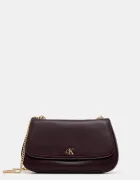 CALVIN KLEIN чанта crossbody дамска от имитация на кожа бордо LV04F3171G