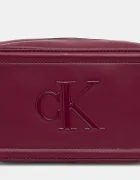 CALVIN KLEIN чанта crossbody дамска от имитация на кожа бордо LV04F3220G