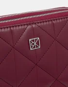 CALVIN KLEIN чанта crossbody дамска от имитация на кожа бордо LV04F3328G