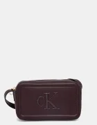 CALVIN KLEIN чанта crossbody дамска от имитация на кожа виолетова LV04F3220G