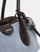 CALVIN KLEIN чанта дамска от деним синя LV04F3830G
