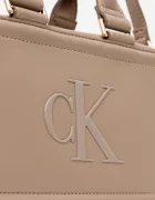 CALVIN KLEIN чанта дамска от имитация на кожа бежова LV04F3411G