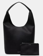 CALVIN KLEIN чанта дамска от имитация на кожа черна LV04F3596G