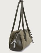 CALVIN KLEIN чанта дамска от велур зелена LV04F3888G