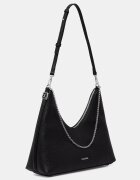 CALVIN KLEIN чанта тип хобо дамска от имитация на кожа черна LV04F3495G